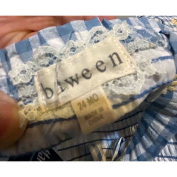 B'tween Blue Gingham Baby Dress & Headband Set - 24MO Cotton New With‎ Tags! - Picture 6 of 6